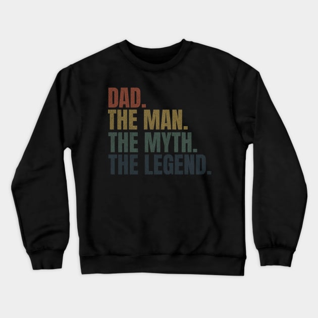 Retro coloured Dad the Legend Crewneck Sweatshirt by Maison de Kitsch